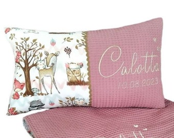 Cojín con nombre personalizado para niños | Cojín con nombre | Regalo para nacimiento, bautizo y cumpleaños | Decoración infantil para niñas y niños