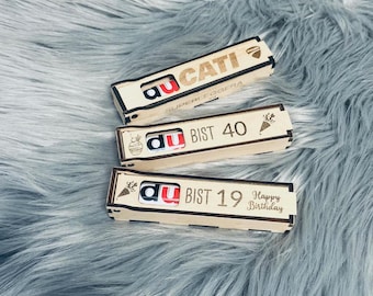 Caja de regalo para barras de chocolate, con frases divertidas para cumpleaños, San Valentín y Pascua.