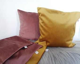 Funda de cojín de 40 x 40 cm, de terciopelo.