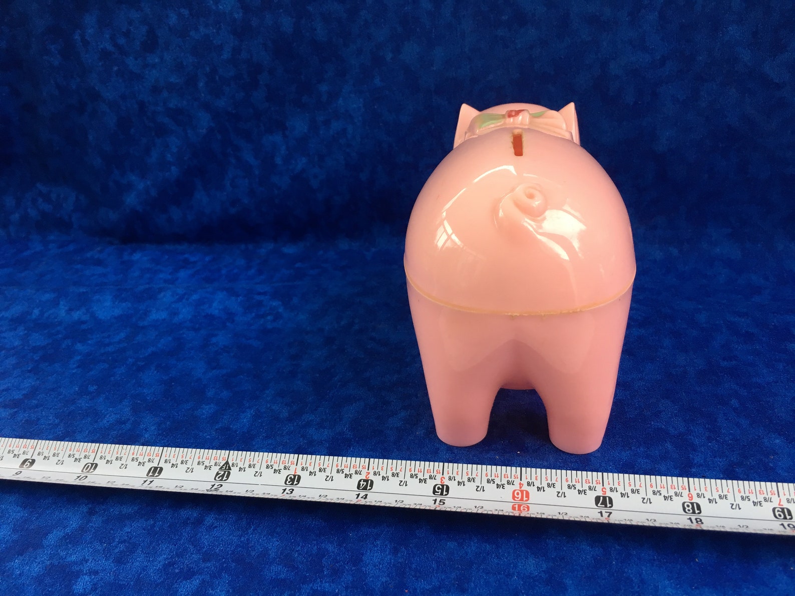 Vintage Pink Plastic Piggy Bank Etsy