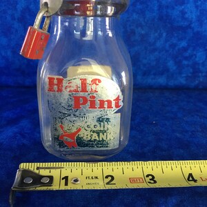 Antike Werbung Milchflasche Bank - Pint Bank-Bower Co. Goshen Ind-Pat 2.709.037-1950-Werbung Milchflasche Bank