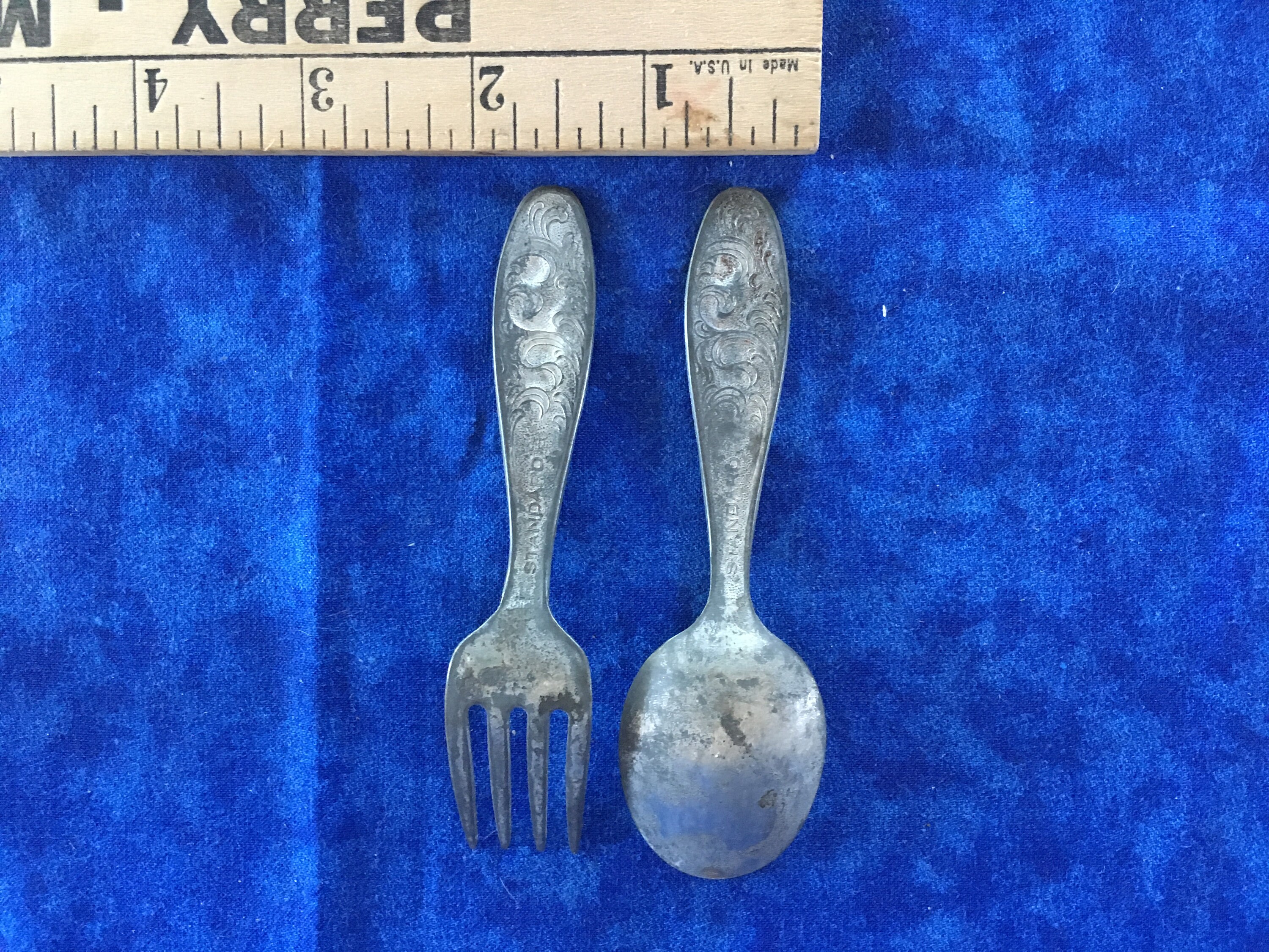 Antique Spoon and Fork Which Are Little Miss Muffet on Both Etsy
