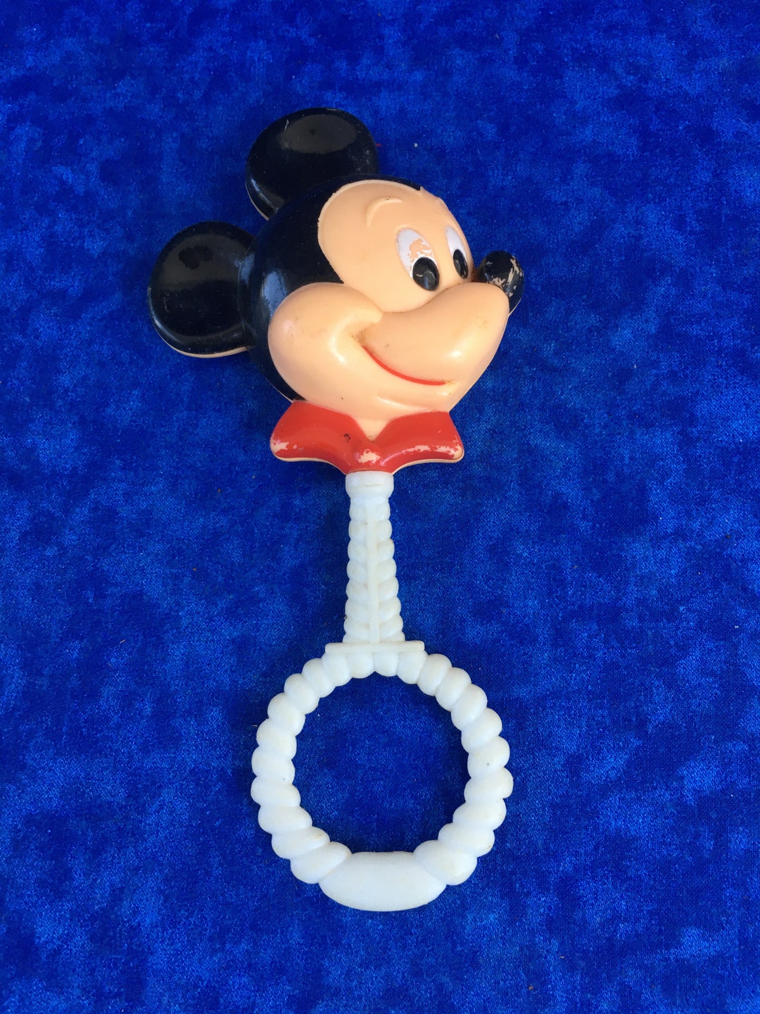 Vintage Walt Disney Mickey Mouse Rattle & Teether Etsy