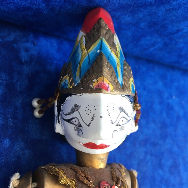 Vintage Indonesian Java Shadow Puppet Doll