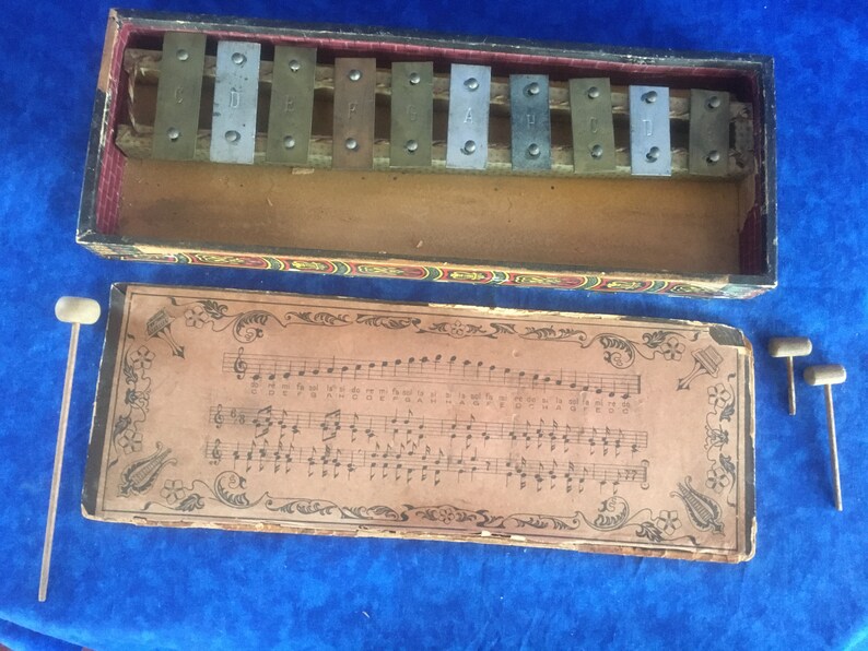 Vintage Xylophone With Tone Sticks Etsy Denmark