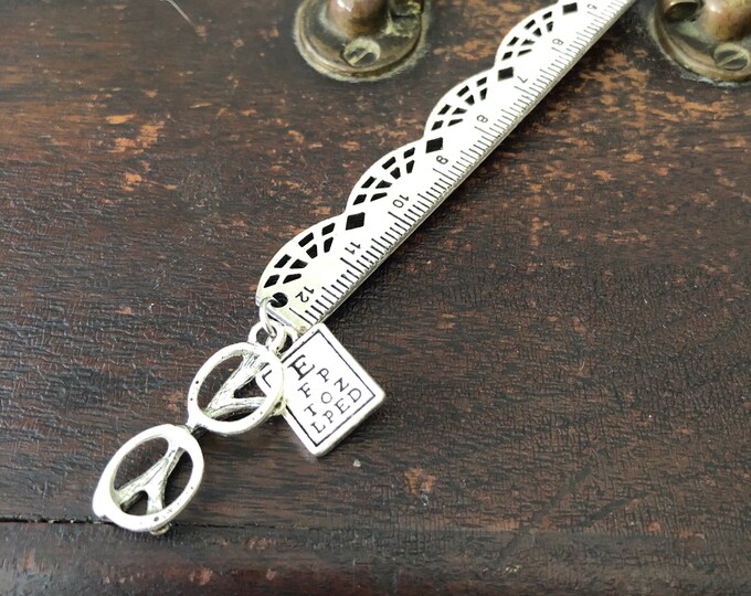 Eye Chart With Large Round Glasses Lace Optician Pd Ruler - Etsy