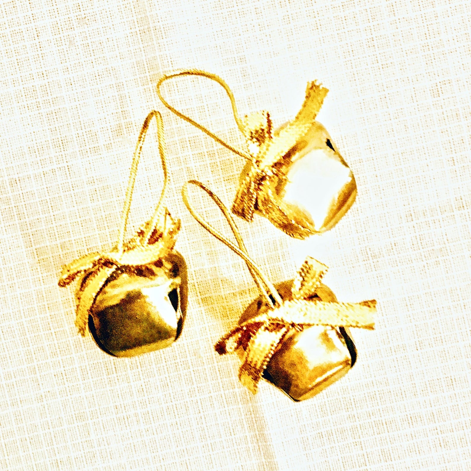 Set of 3 Vintage Brass Jingle Bell Ornaments Etsy