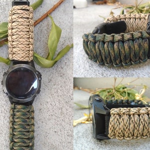 Garmin Fenix 5 5S plus, 6 6S pro, 7 7S/ Marq/ Instinct/ Quatix 5, 6/ Vivoactive 4/ Vivomove Replacement Watchband w Detachable Strap