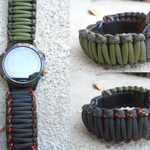 Garmin Fenix 5 5S plus, 6 6S pro, 7 7S/ Marq/ Instinct/ Quatix 5, 6/ Vivoactive 4/ Vivomove Replacement Watchband w Detachable Strap