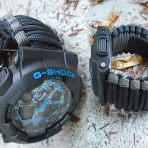 Paracord 550 Casio G-Shock Adjustable Replacement Watchband w Detachable Strap