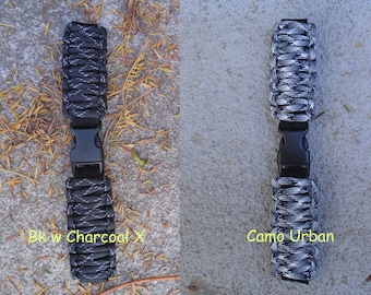 Paracord 550 Apple Watch I to VII (38mm to 49mm) Adjustable Replacement Watchband w Detachable Strap