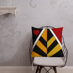 Queen of Hearts Alice in Wonderland inspired Premium Pillow