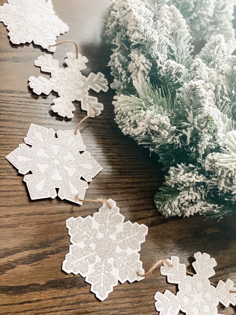 Snowflake Banner Winter Garland Winter Banner Snowflake Garland