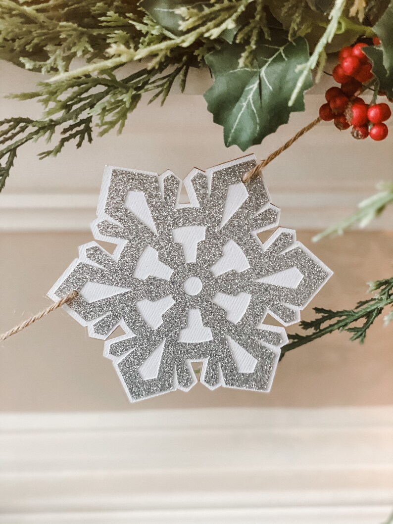 Snowflake Banner Winter Garland Winter Banner Snowflake Garland
