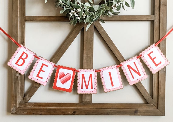 Be Mine Banner Valentine Banner Valentines Banner Heart | Etsy