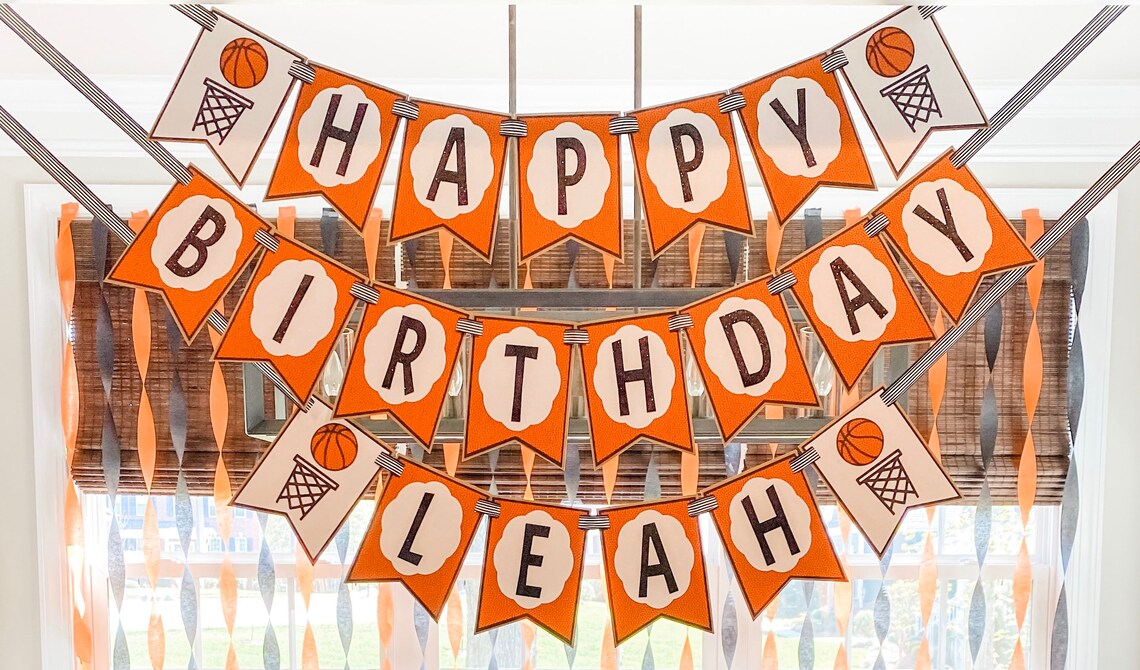 Basketball Birthday Banner Basketball Banner Birthday | Etsy