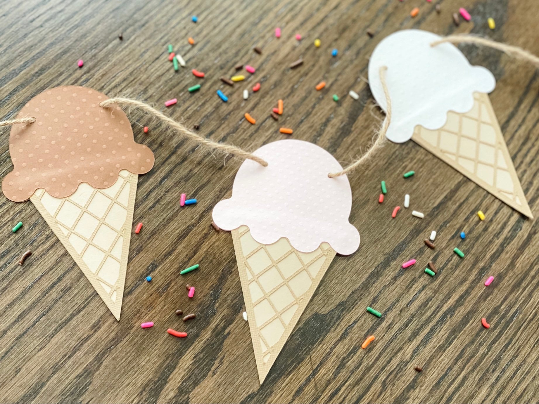 Ice Cream Garland Ice Cream Banner Summer Garland Summer Banner Summer Decor