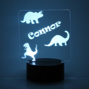 Dinosaur LED Light - Personalized Night Light - Kids Room Light - Kids Gift - Decorative Night Light - Custom Engraved Light
