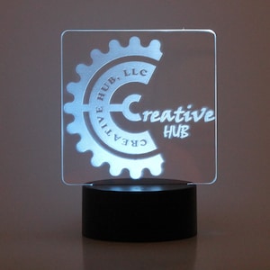 Business Logo Desk Light - Promotional Gift - Creative Advertisement  - Personalize Desk Light - LED Business Display - Acrylic Light