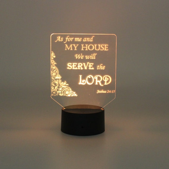 Household Serve The Lord {Night Light} Household Serve The Lord {Night Light}