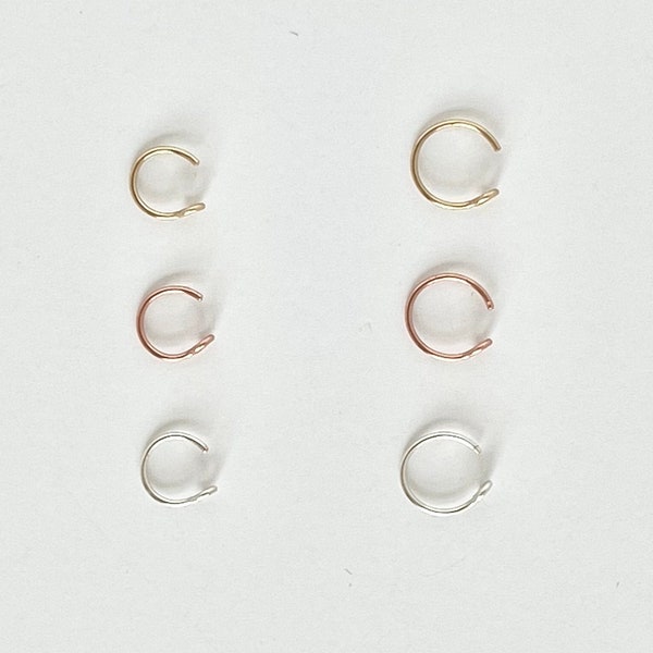 Faux Nose Ring set of 3 - Gold | Rose Gold | Silver