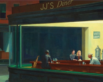 Parks and Rec Nighthawks Art Print