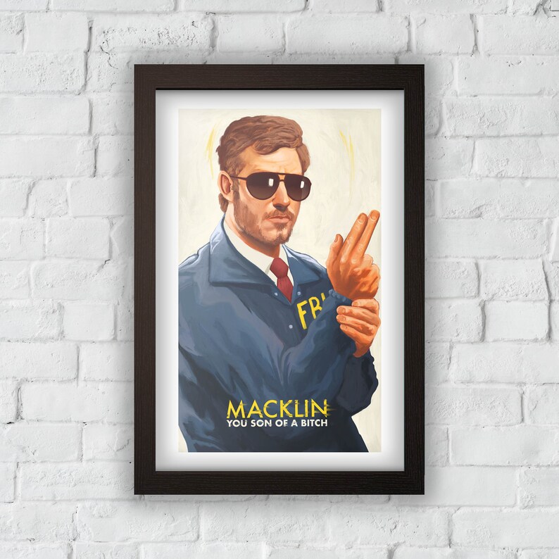 Burt Macklin Art Print Parks and Rec Etsy