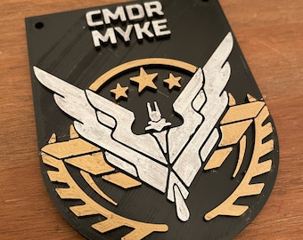 Elite Dangerous Commander Plate (Custom) for Painting (Updated with Factions)