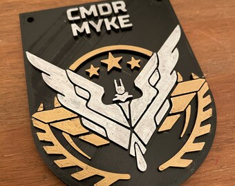 Elite Dangerous Commander Plate (Custom) for Painting (Updated with Factions)