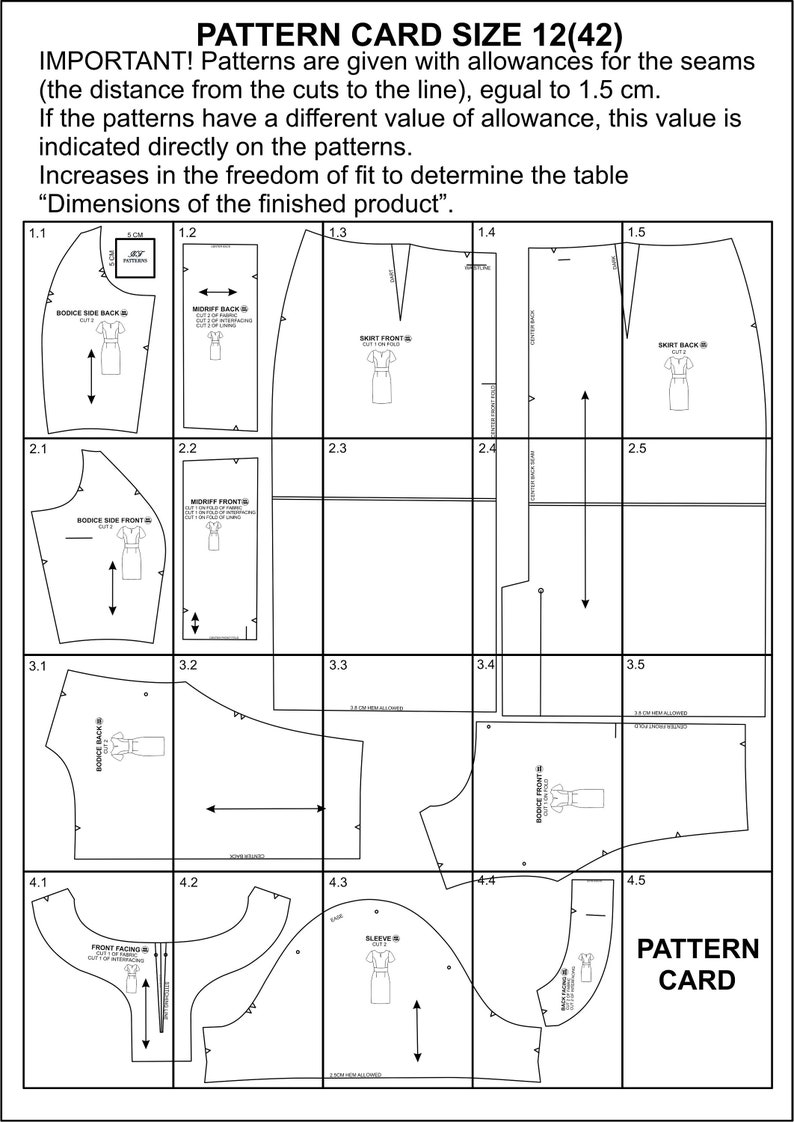 Dress pdf patternSheath dress patternSizes Etsy