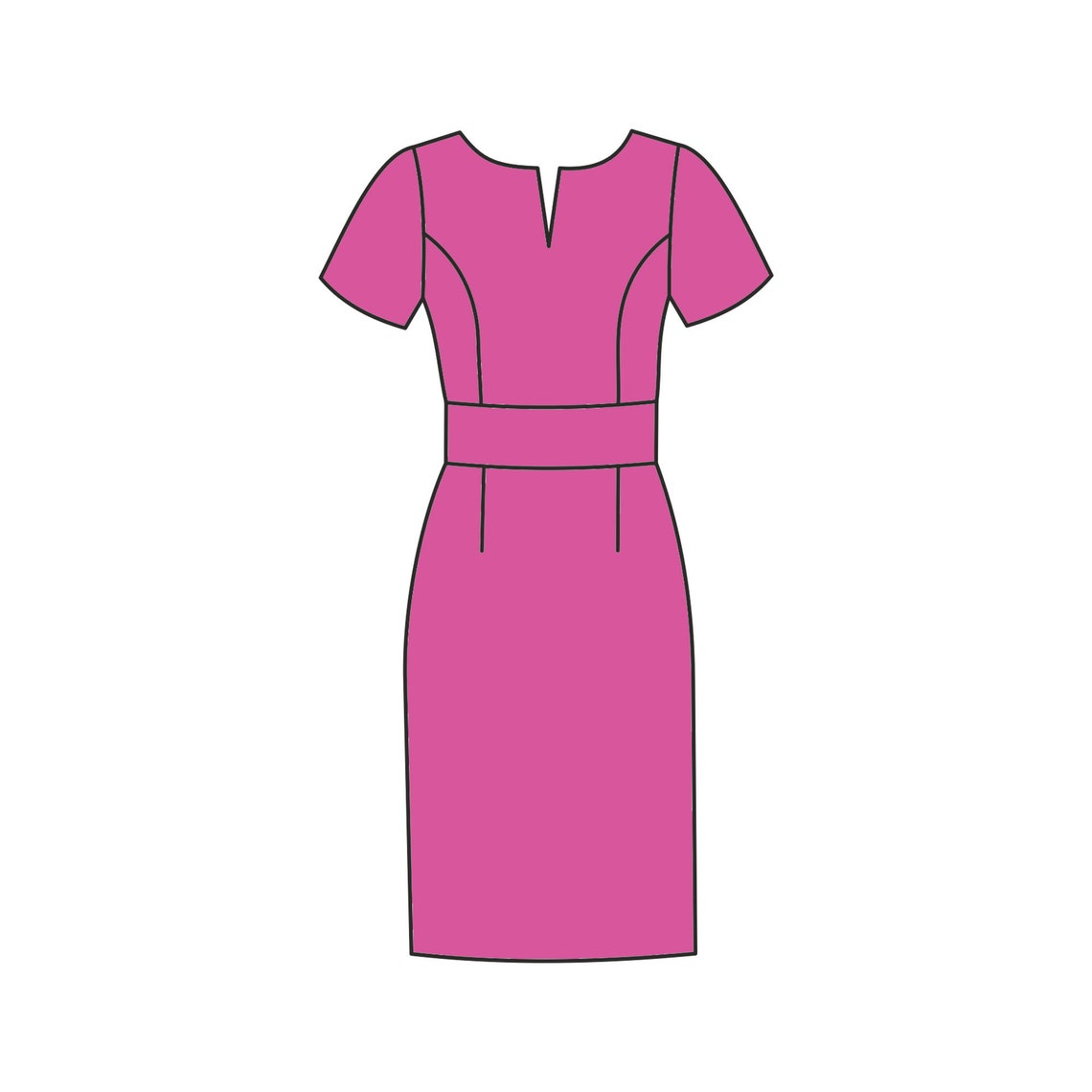 Dress pdf pattern-Sheath dress pattern-Sizes | Etsy