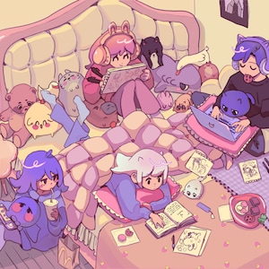 Carte postale Introvertis mignons