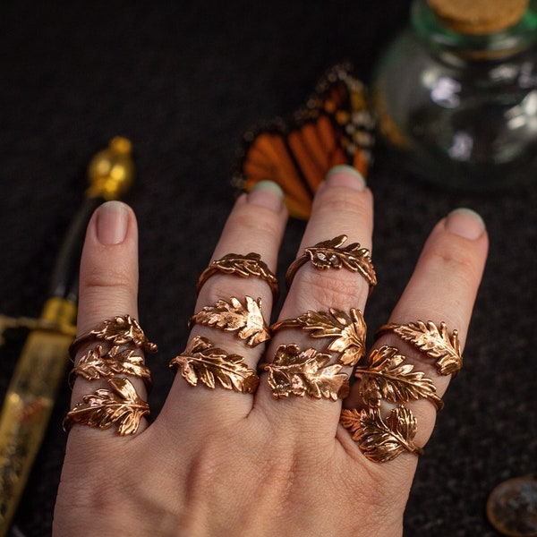Ring met echte gifstofring, geëlektroformeerd koper