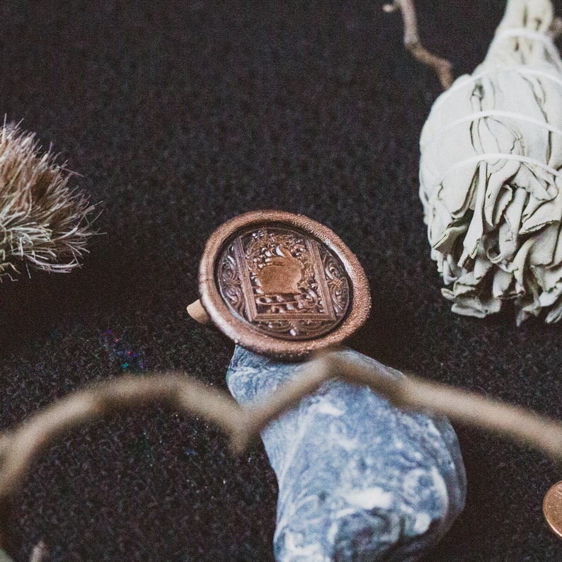 Celestial Rabbit Wax Seal Ring image 4