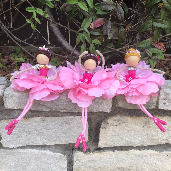 Pink Flower Fairy Dolls