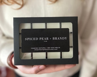 Spiced Pear + Brandy Soy Wax Melts | Natural | Hand Poured | Gift Ideas