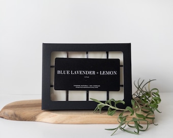 Blue Lavender + Lemon Soy Wax Melts | Hand Poured | Luxury Wax Melts | Pack of Six Wax Melts