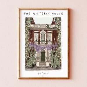 Bridgerton The Wisteria House Print, Bridgerton Family Home Print, Bridgerton Print, William Morris Style, The Bridgerton Wisteria Mansion