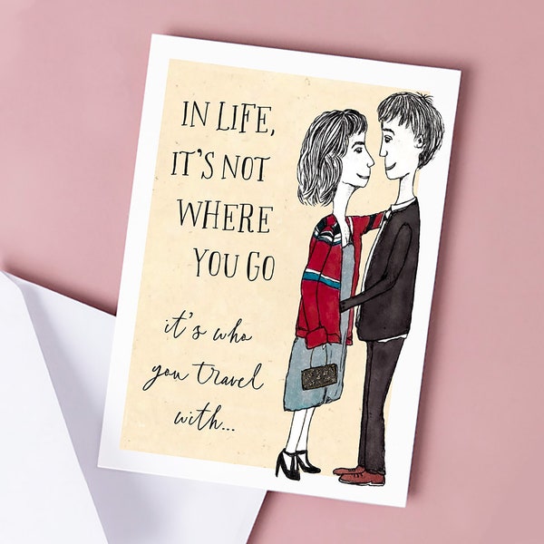 About Time Film Inspired Birthday/Anniversary Card, Birthday Card for partner, Cute Heartfelt Travelling Card, Card for her, Cards for him