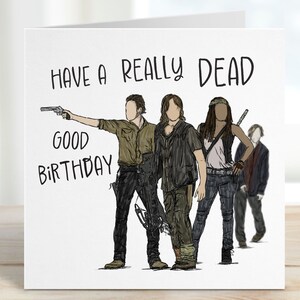 The Walking Dead Birthday Card, Walking Dead Daryl Rick Birthday Card ...