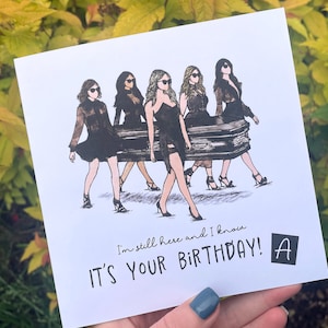 Carta di compleanno di Pretty Little Liars, carta regalo di Pretty Little Liars, carte per il migliore amico, carta di compleanno di moda, PLL fan art, regalo di compleanno immagine 2