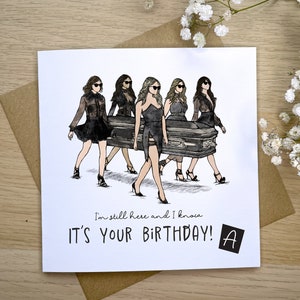 Carta di compleanno di Pretty Little Liars, carta regalo di Pretty Little Liars, carte per il migliore amico, carta di compleanno di moda, PLL fan art, regalo di compleanno immagine 1