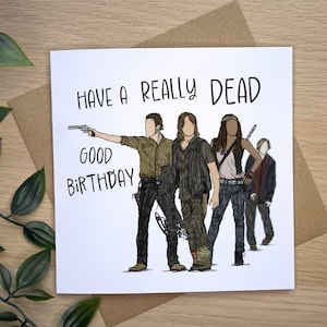 The Walking Dead Birthday Card, Walking Dead Daryl Rick Birthday Card, TV Show Birthday Card, Card for him, Cards for walking dead fan, gift