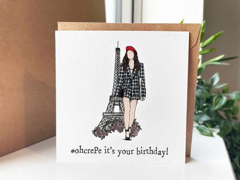 Emily in Paris Birthday Card Emily in Paris Fashion Birthday Etsy