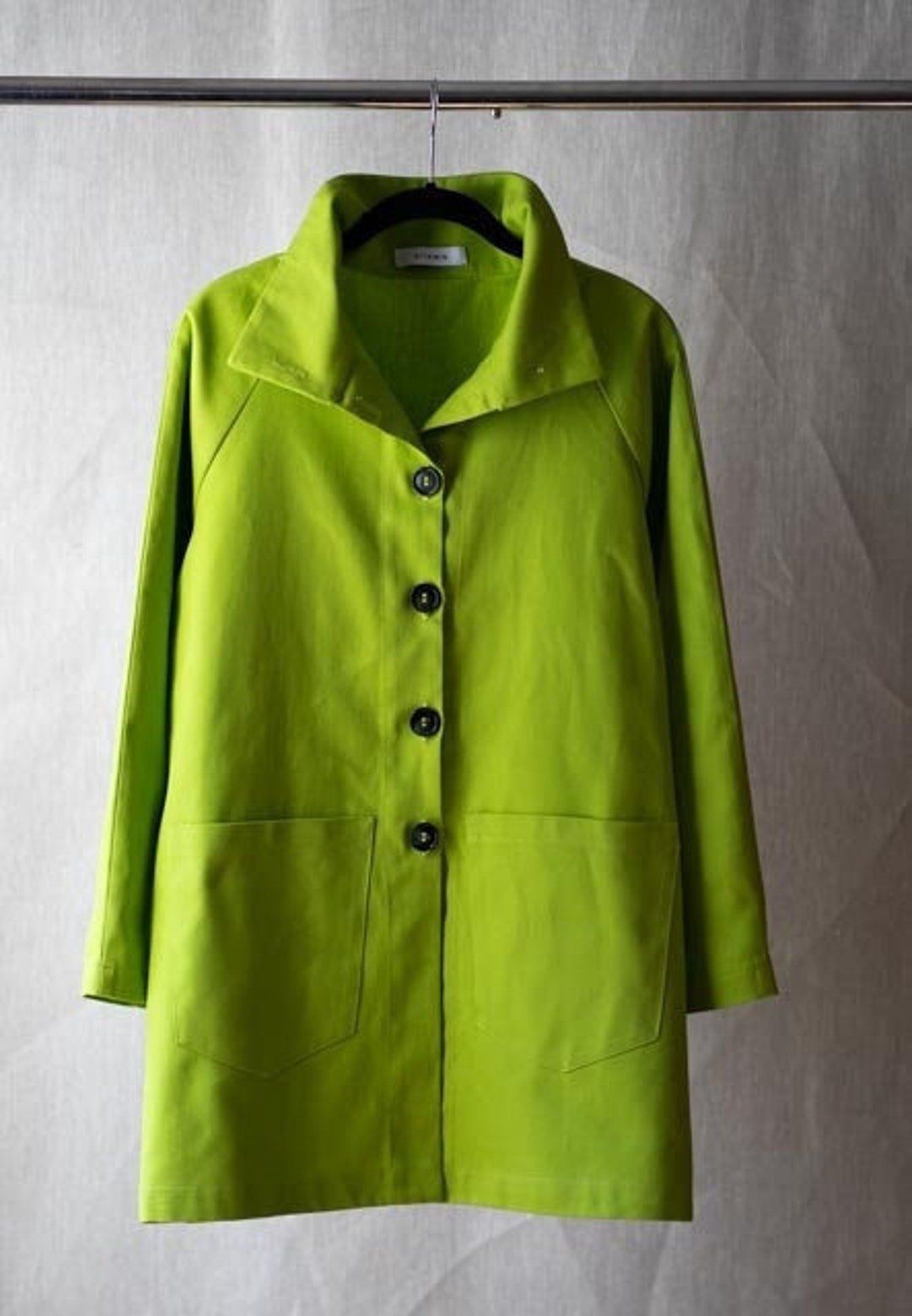 Classic Vitamin Jacket in a Brilliant Lime Green Green Coat - Etsy