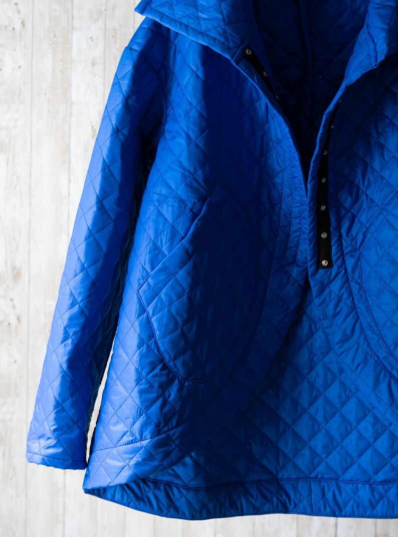 Royal Blue Puffer Jacket, Blue Coat, Women's Puffer Jacket, Outerwear, Fall Winter Jacket, Blue