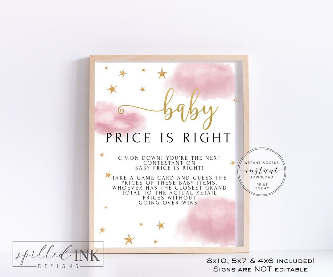 Baby Price is Right Sign Instant Download Twinkle Twinkle - Etsy
