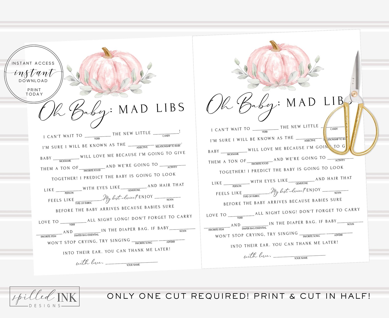 Virtual Baby Shower Game Baby Shower Mad Libs Instant vrogue.co