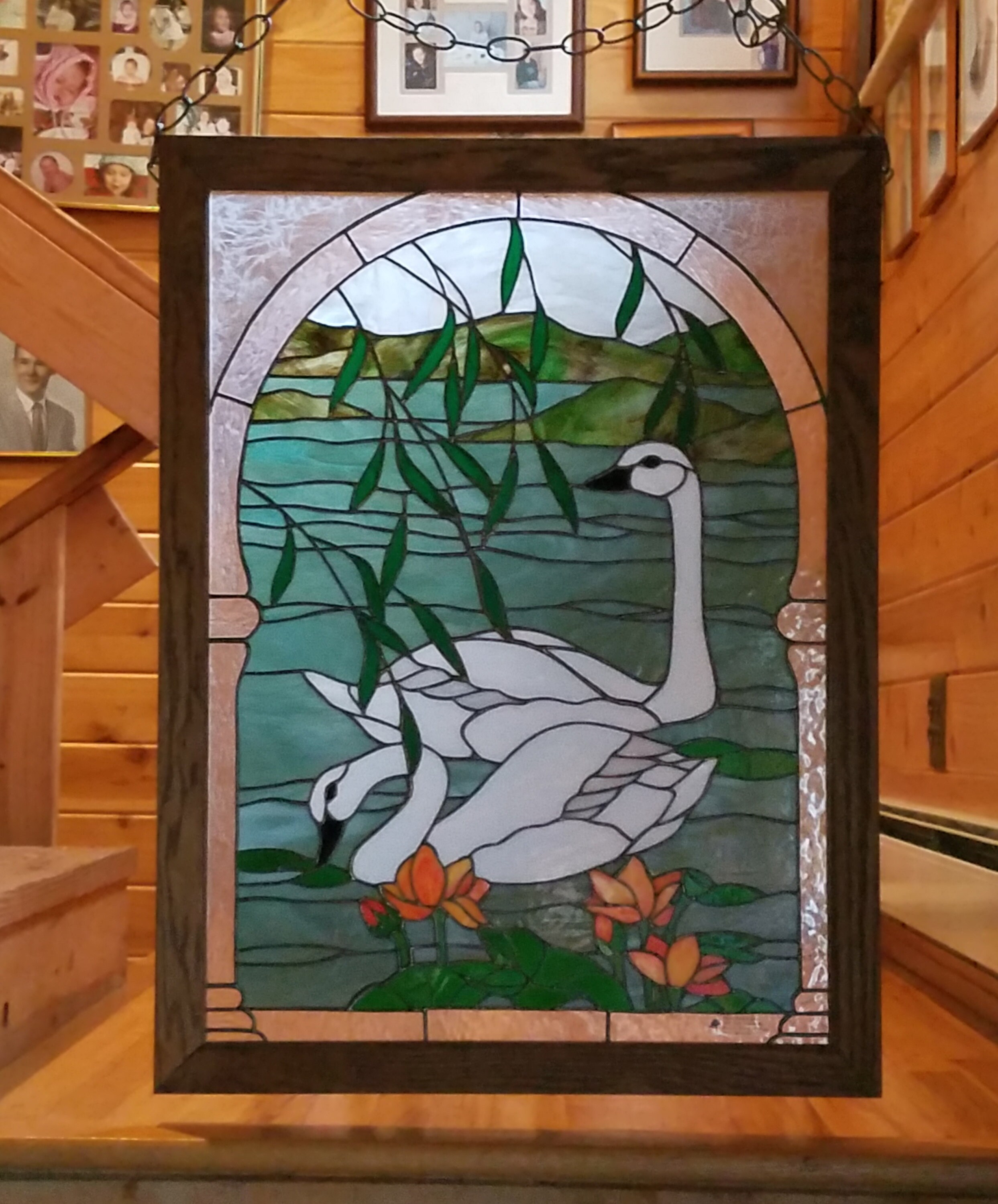 Stained Glass Swans Etsy