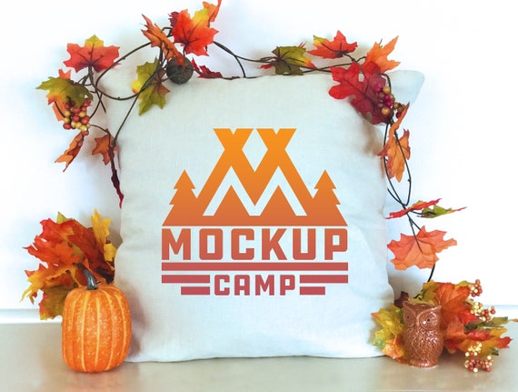 Fall Autumn Equinox Pillow Mockup Halloween Samhain Mock Up Etsy